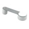 Prime-Line Door Stop w/ Door Retainer on Pivoting Arm, White, w/Adhesive Back, For 1-3/4 in. Thick Door U 101112 - alternate 3